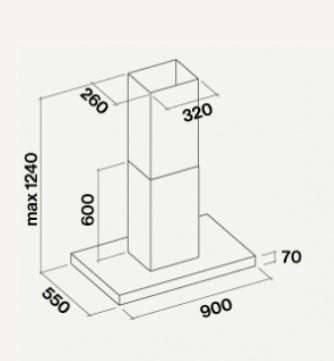 Вытяжка Falmec Plane Isola Black 90
