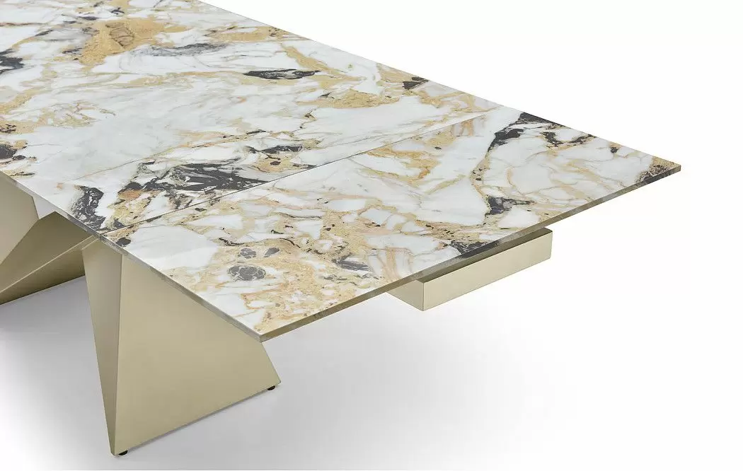 Стол раскладной Portofino Champagne 180-260, керамика/шампань