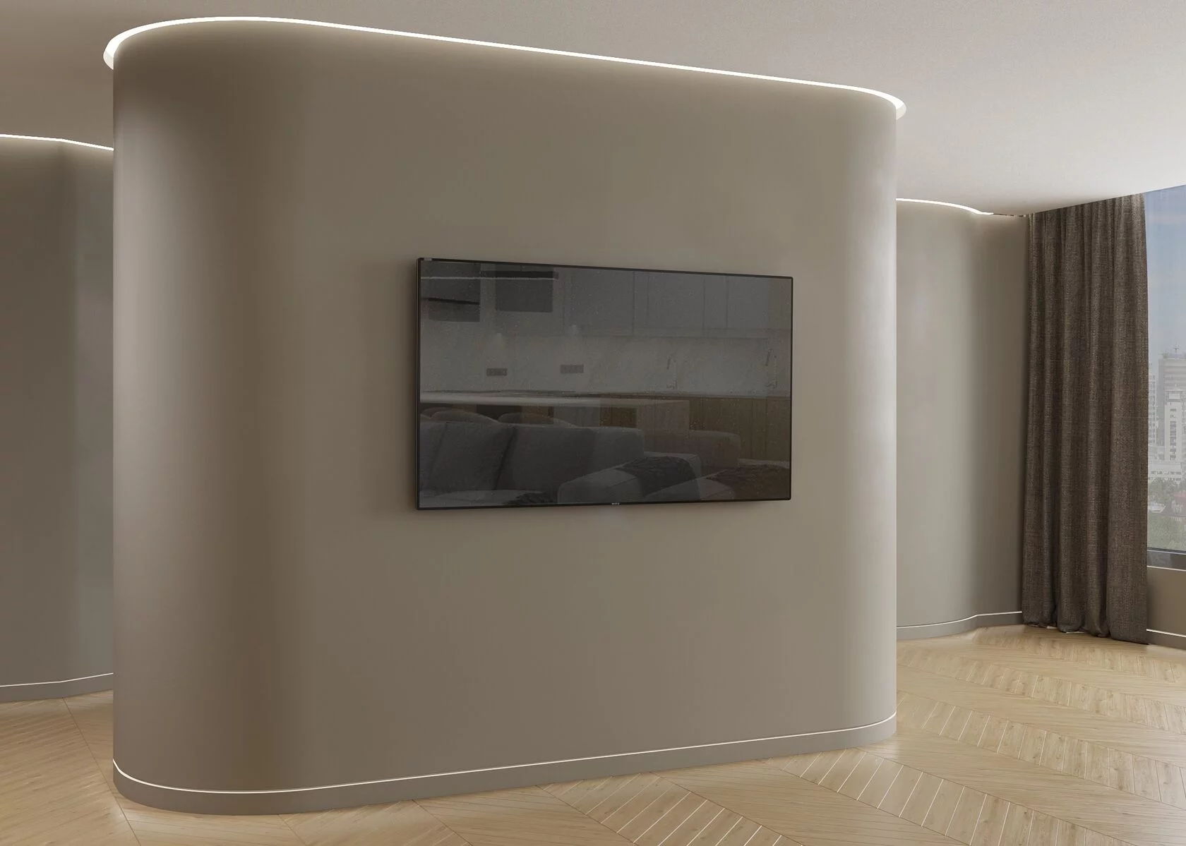 СКРЫТЫЙ ПЛИНТУС LACONISTIQ STRONG УСИЛЕННЫЙ ДЛЯ РАДИАЛЬНЫХ СТЕН