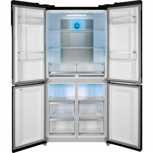 HIBERG RFQ-500DX NFXd Inverter Cross Door с уникальной фактурой в цвете "темная нержавеющая сталь"