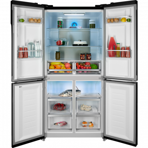 HIBERG RFQ-500DX NFXd Inverter Cross Door с уникальной фактурой в цвете "темная нержавеющая сталь"