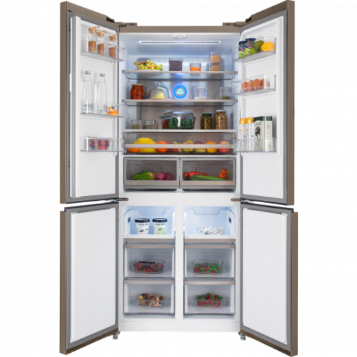 HIBERG RFQ-600DX NFGW Inverter Cross Door с возможностью встраивания бежевый